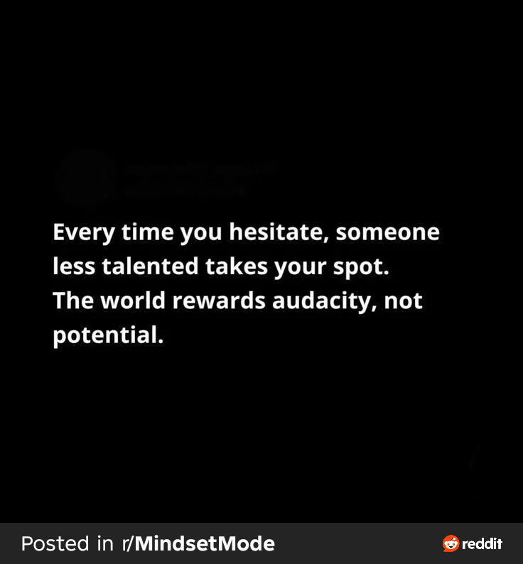 Stop Hesitating and Take Your Chance
#motivation #Viral