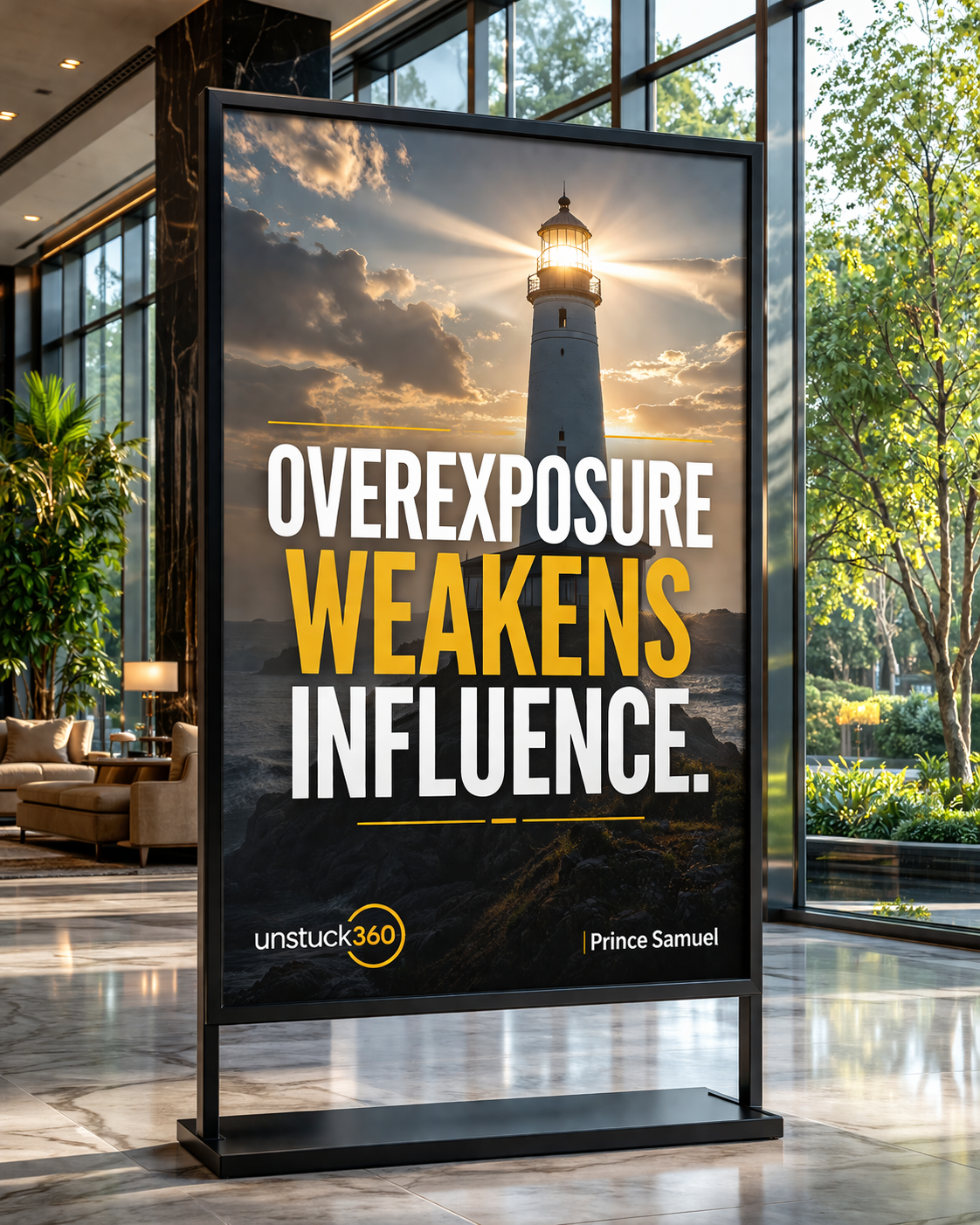 "Overexposure weakens influence."
When you are always available, people stop valuing your presence....