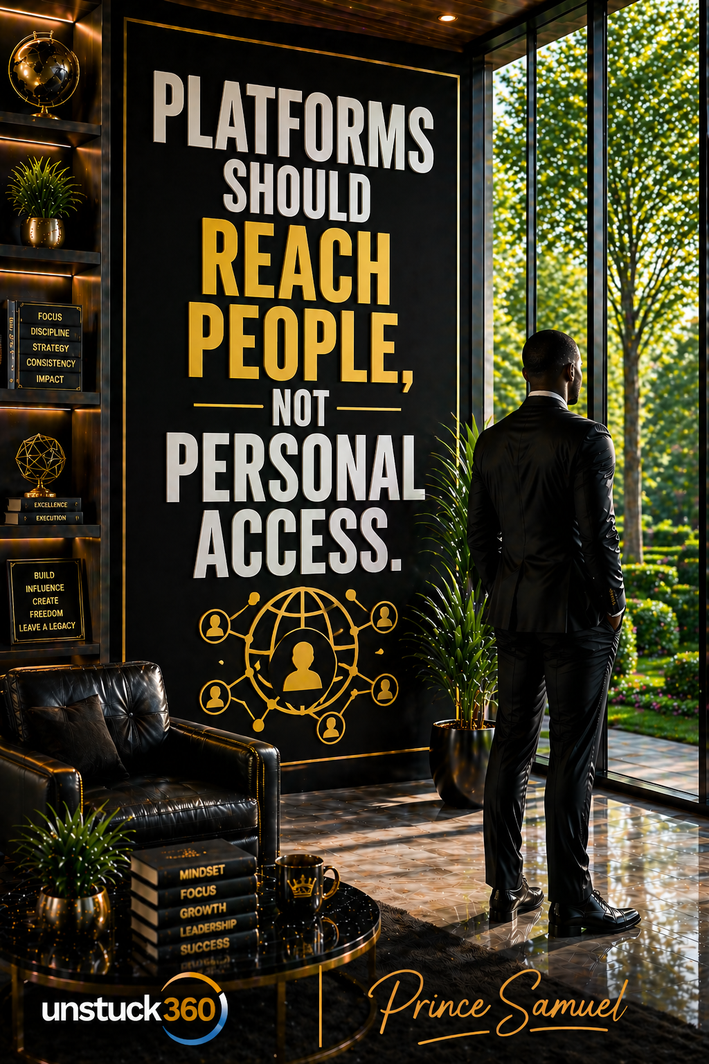 "Platforms should reach people, not personal access."
If your presence is required for impact, your...