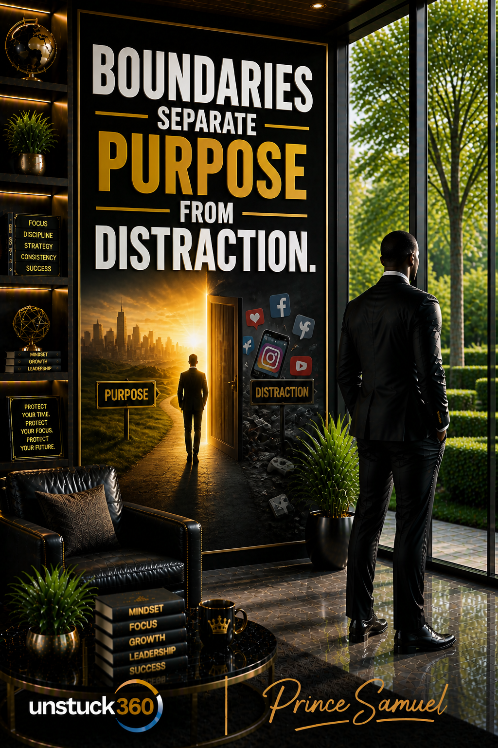 "Boundaries separate purpose from distraction."
If everything has access to you, your purpose will...