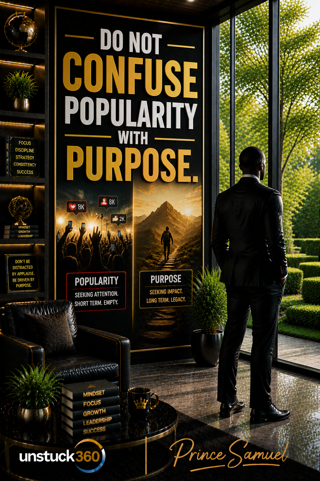 "Do not confuse popularity with purpose."
Being seen is not the same as building something meaningf...