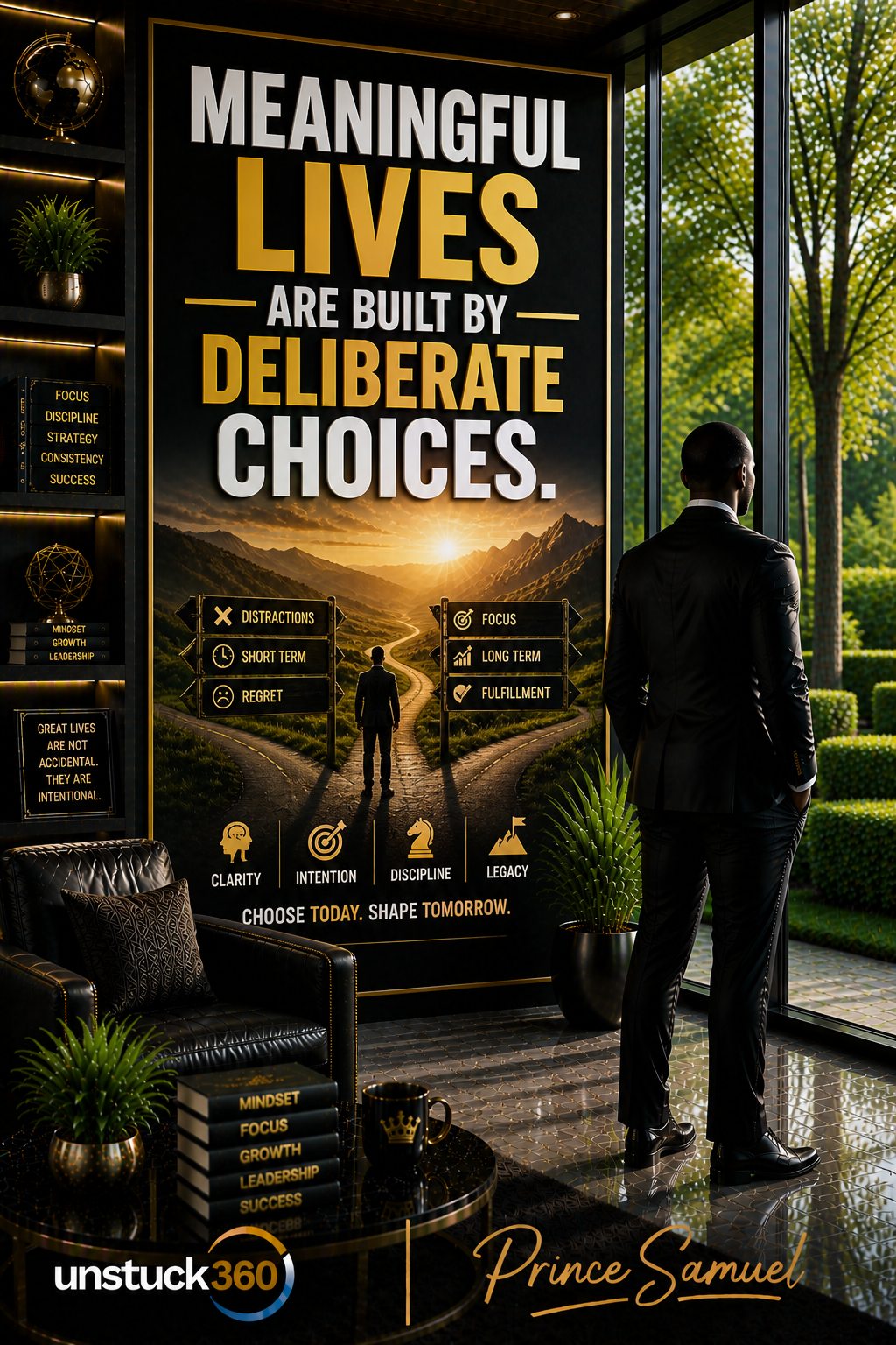 "Meaningful lives are built by deliberate choices."
Your future is being shaped by what you choose...