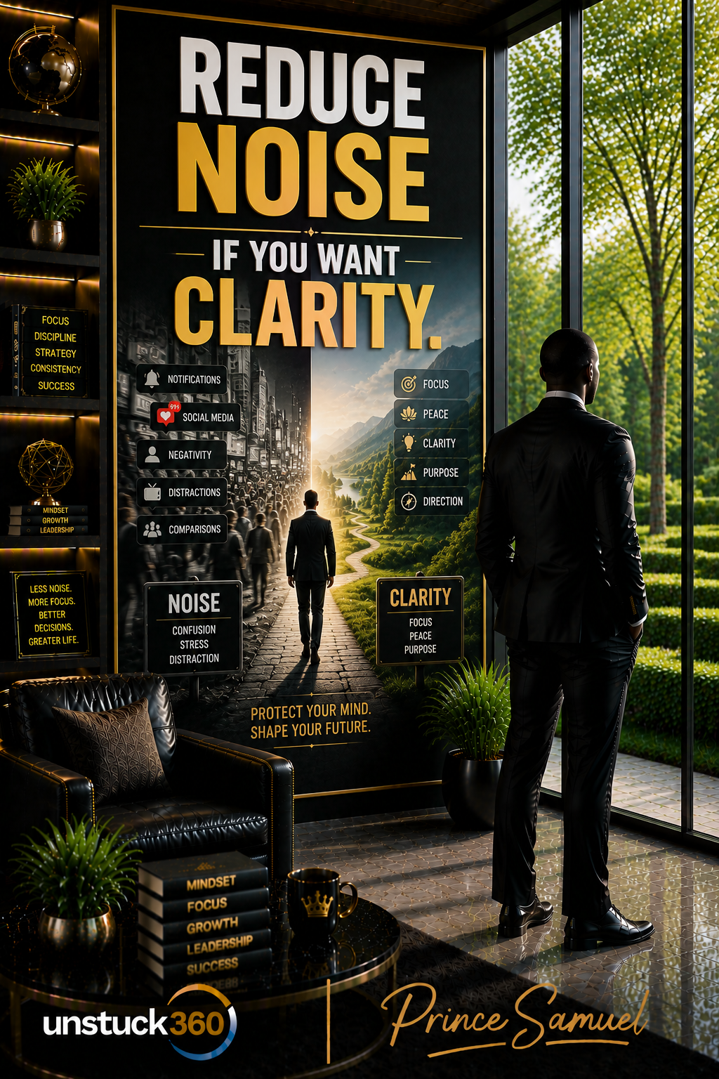 "Reduce noise if you want clarity."
Too much distraction weakens direction.
Protect your focus.
#...