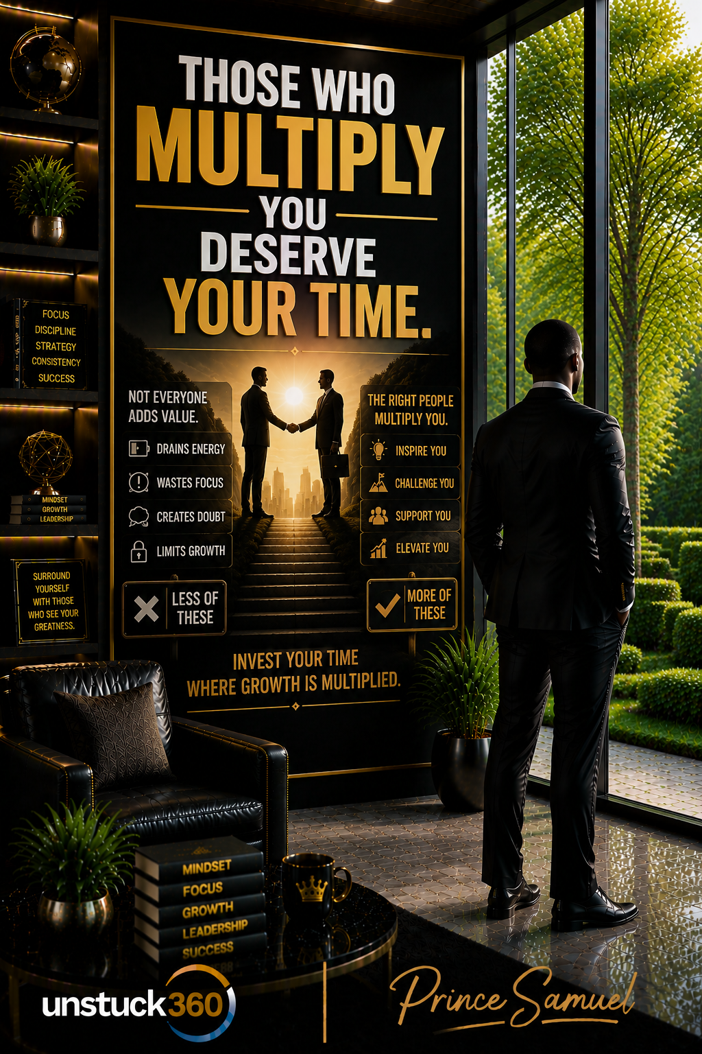 "Those who multiply you deserve your time."
Spend more time with people who sharpen your vision and...