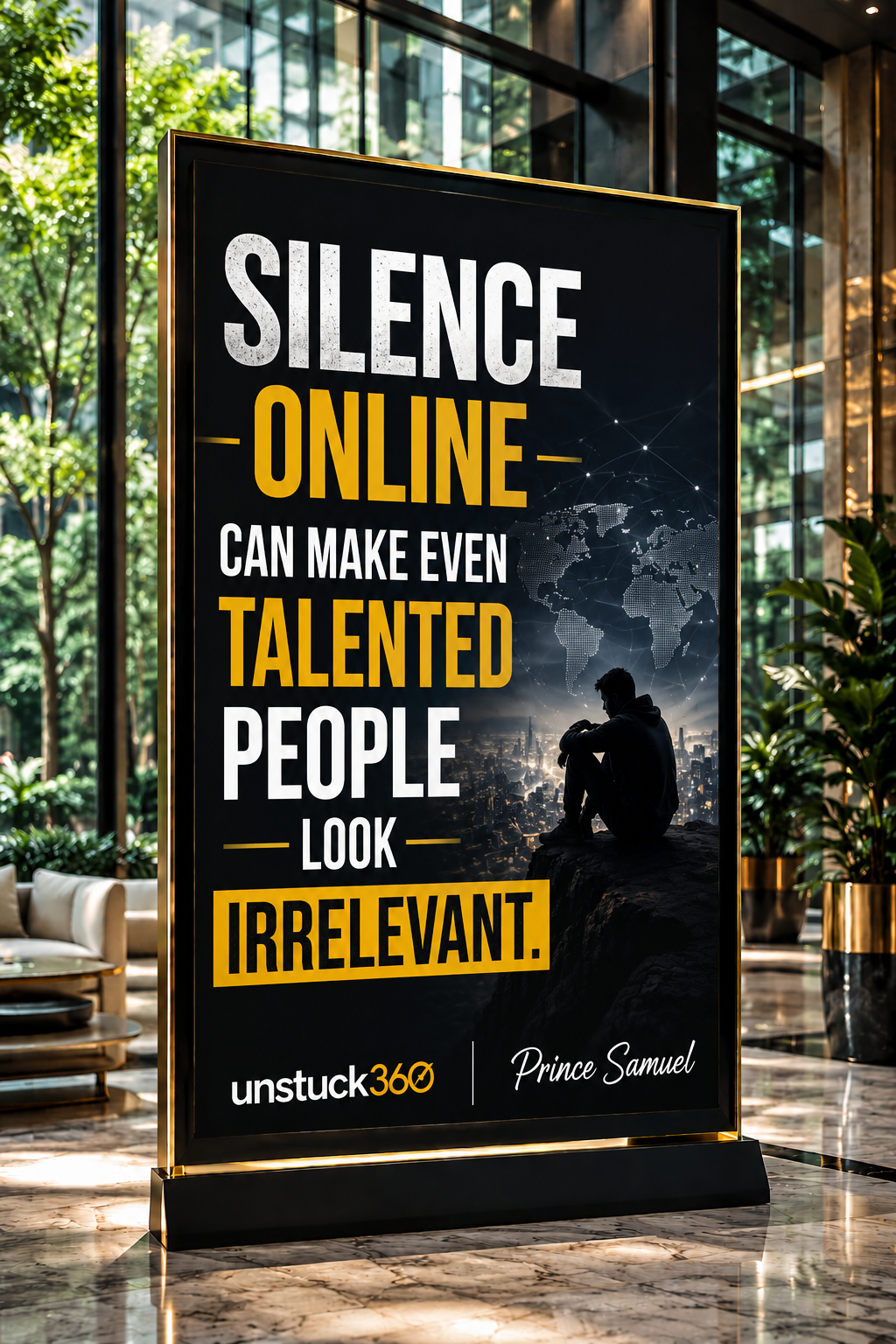 "Silence online can make even talented people look irrelevant."
You may be doing amazing things but...