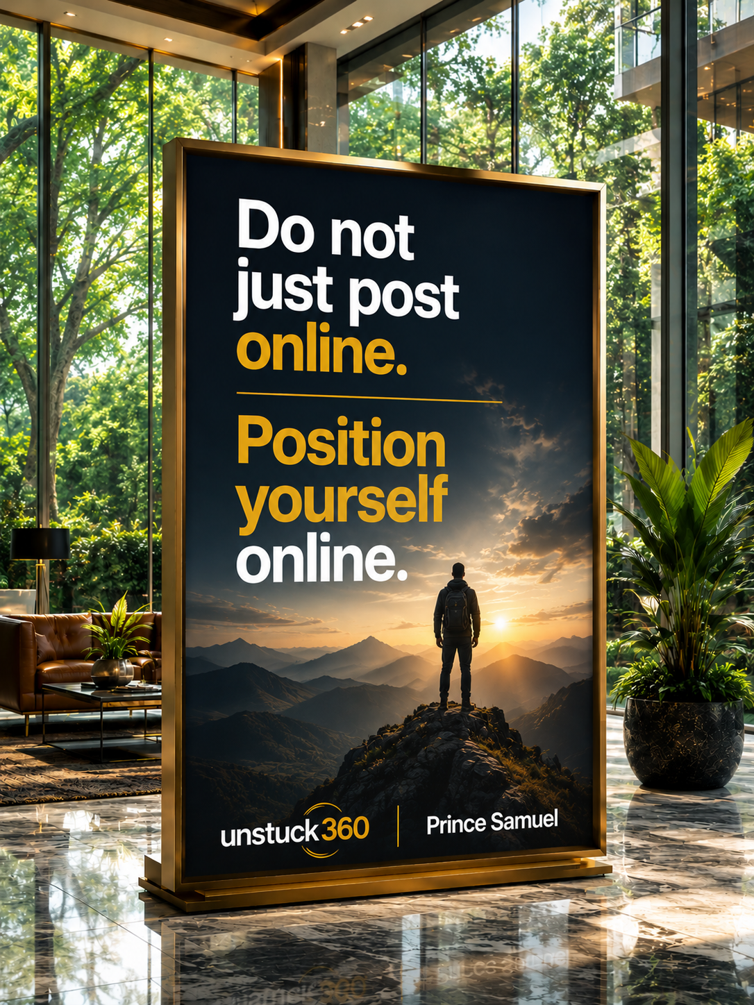 "Do not just post online. Position yourself online."
Posting randomly will keep you busy.
Position...