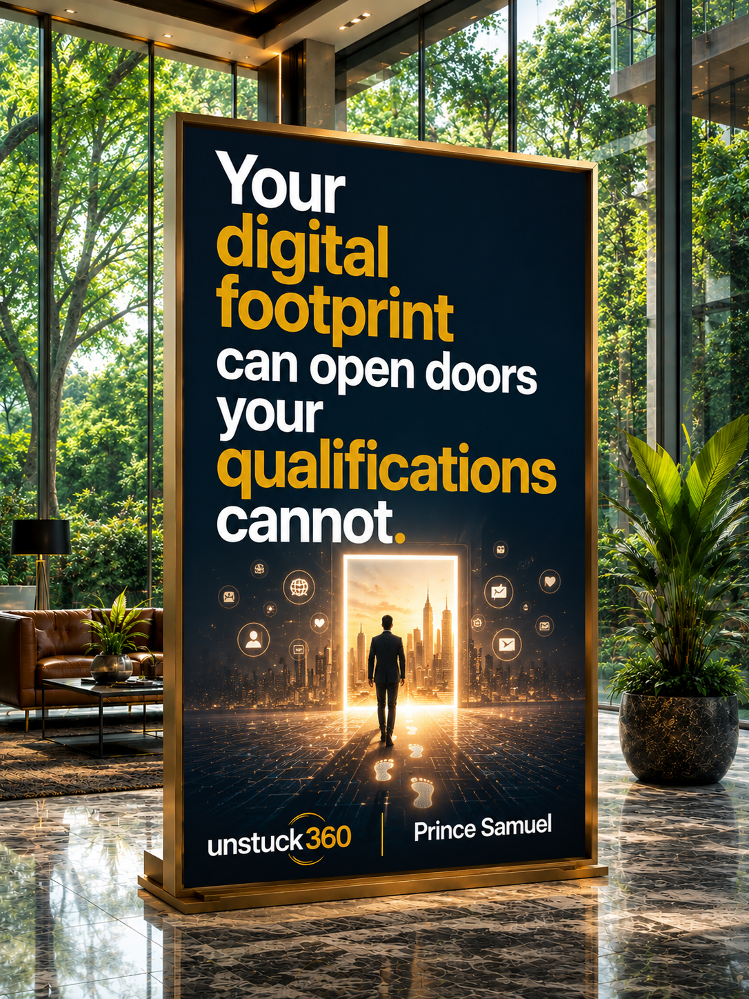 "Your digital footprint can open doors your qualifications cannot."
The right person seeing your co...