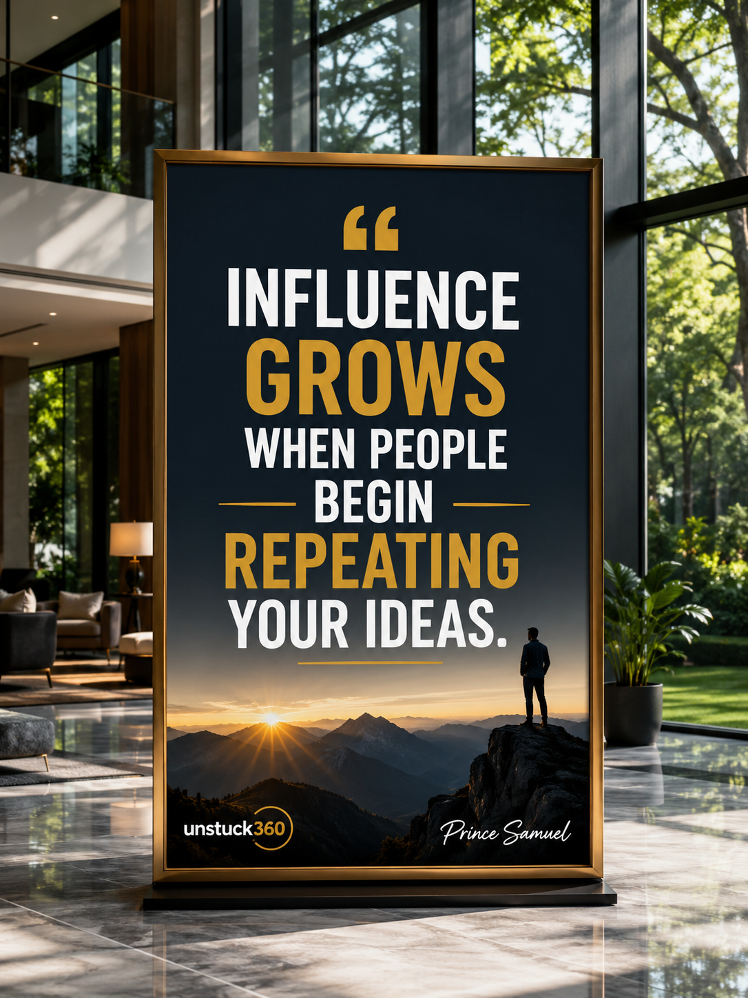 "Influence grows when people begin repeating your ideas."
The real measure of your influence is not...