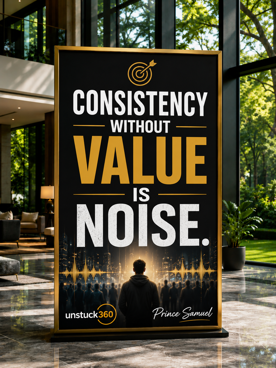 "Consistency without value is noise."
Do not just show up.
Show up with something worth saying....