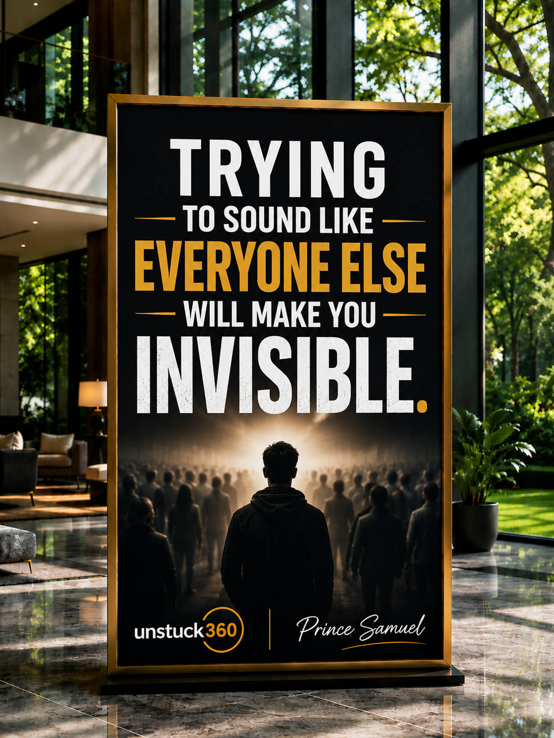 "Trying to sound like everyone else will make you invisible."
Your unique voice is what gives peopl...