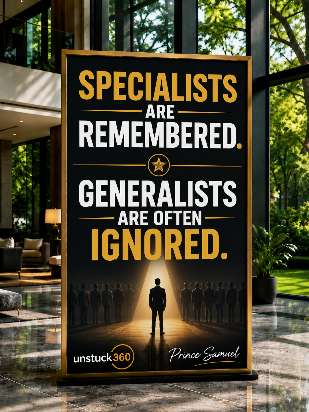 "Specialists are remembered. Generalists are often ignored."
When you try to appeal to everyone you...