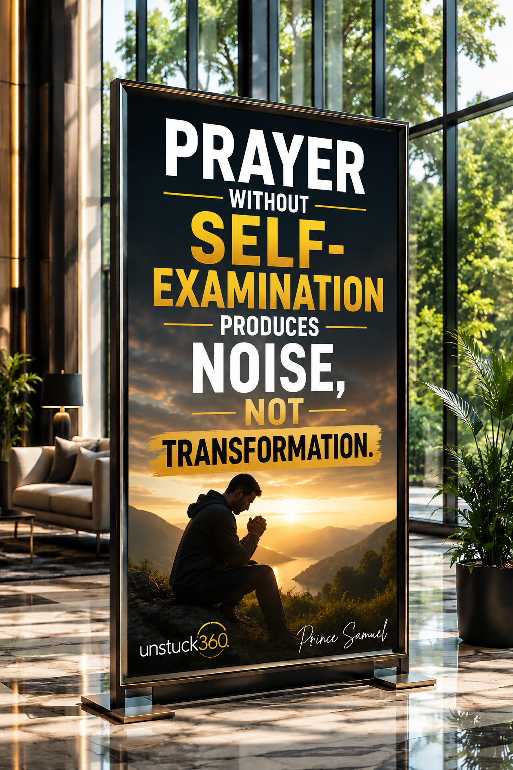 "Prayer without self-examination produces noise, not transformation."
Prayer is powerful, but it wa...