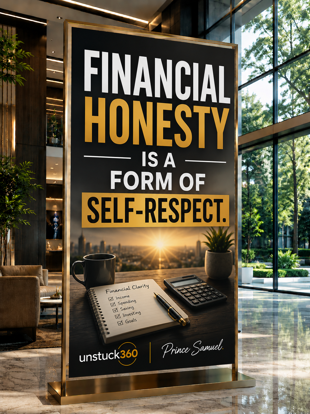 "Financial honesty is a form of self-respect."
Avoiding your financial reality does not make it bet...