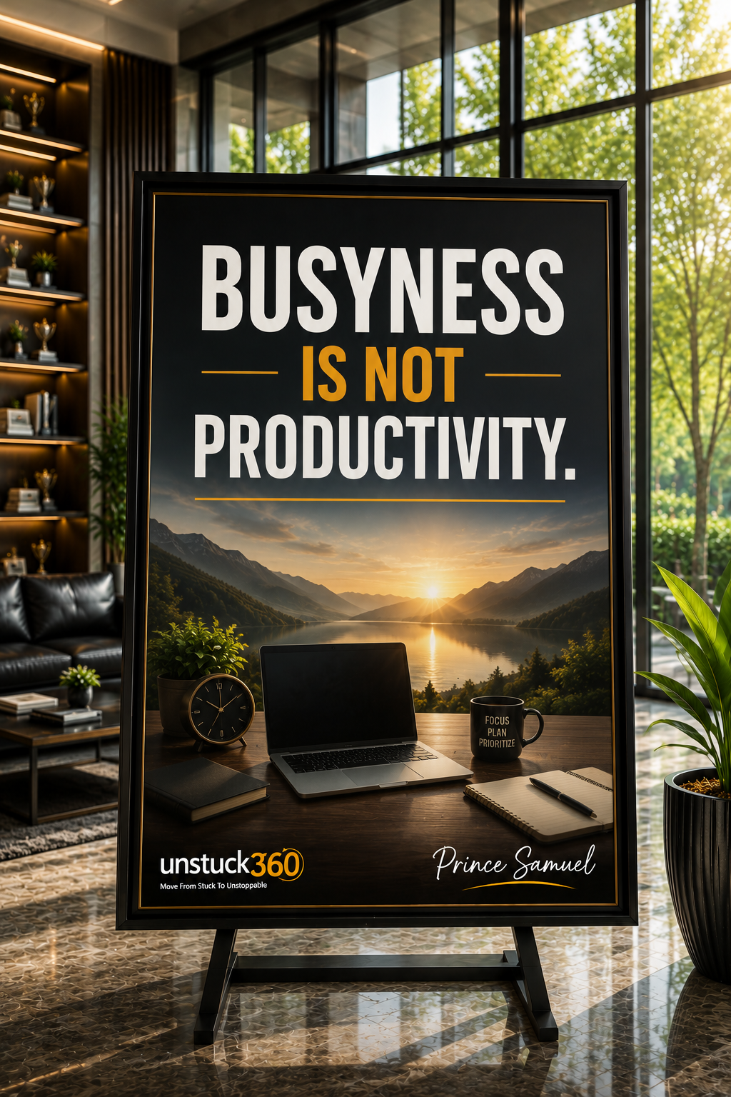 "Busyness is not productivity."
Busyness keeps you occupied.
Productivity moves you forward.
It...