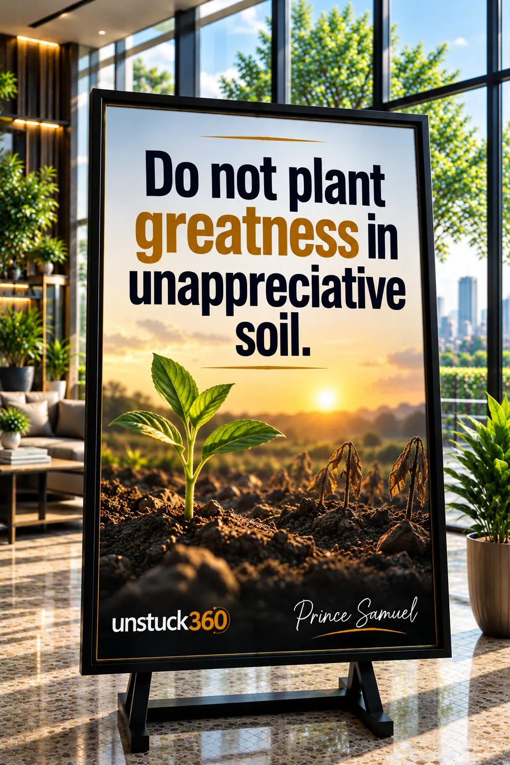 "Do not plant greatness in unappreciative soil."
"A seed does not determine its own harvest."
The...