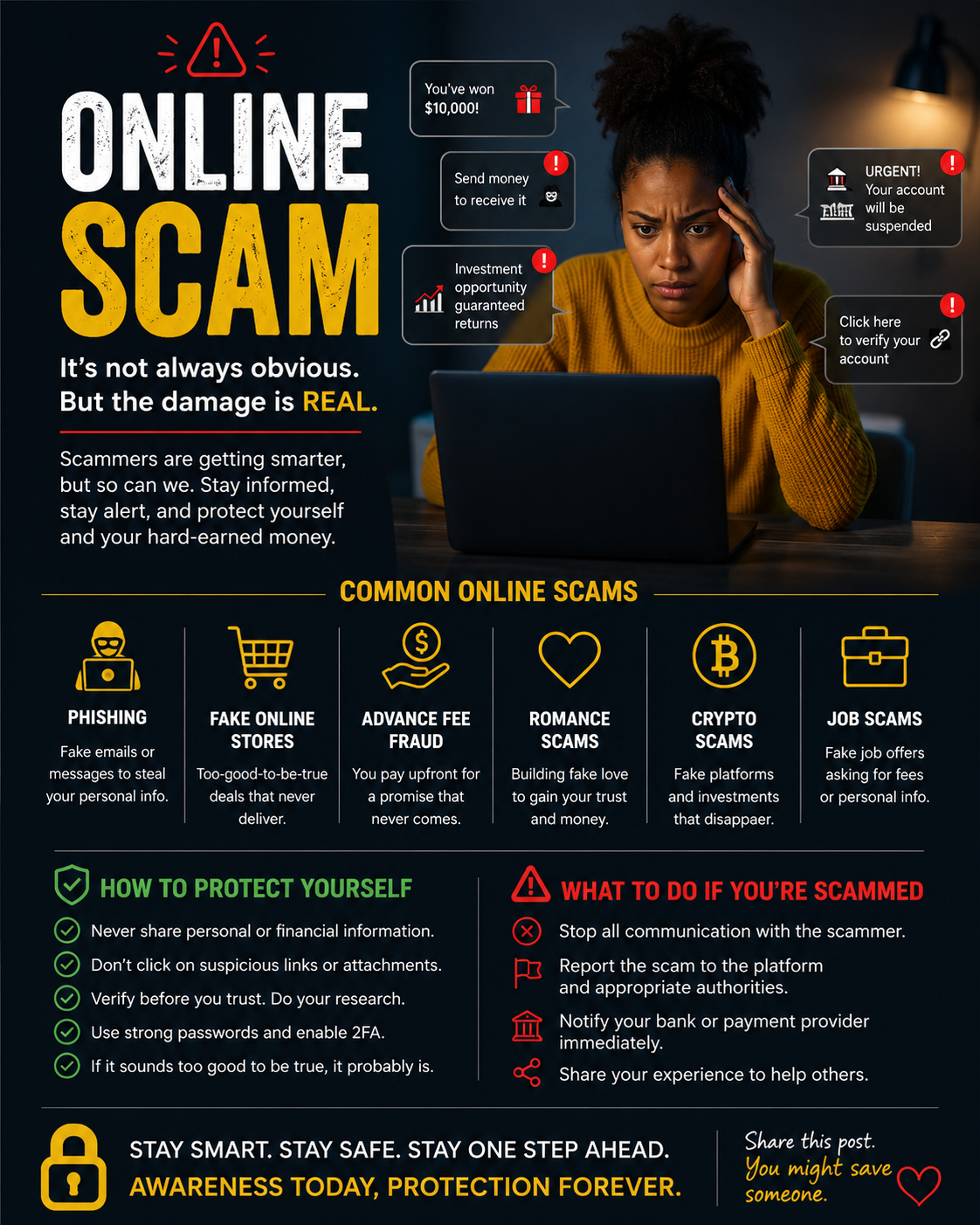 ⚠️ Avoiding Online Scams
“If it sounds too good to be true, it probably is.”
The internet has crea...