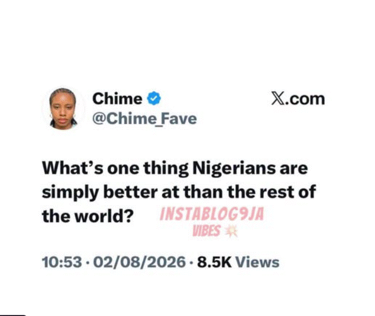 Be honest
What do Nigerians do better than the rest of the world? 
#dailygist #dailyAffirmmative