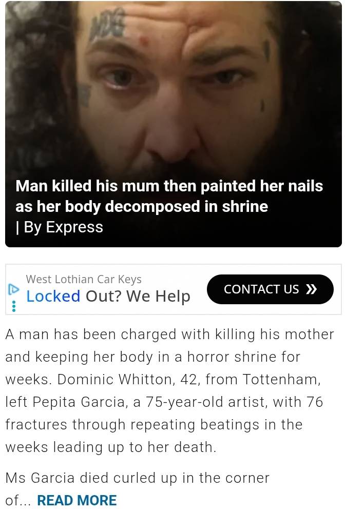 Things dey happen ooooo
He killed his mom and took her to a shrine and painted her nails. As weird a...