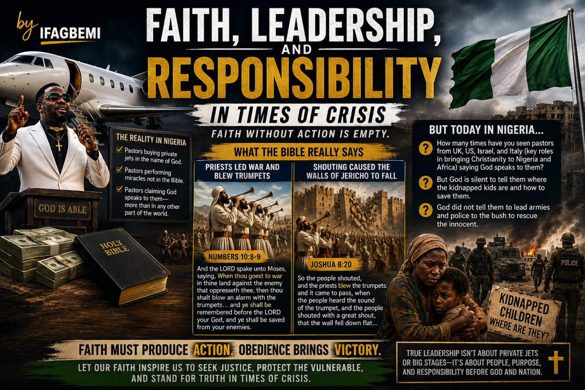 Faith, Leadership, and Responsibility in Times of Crisis
One of the things that concerns me most ab...