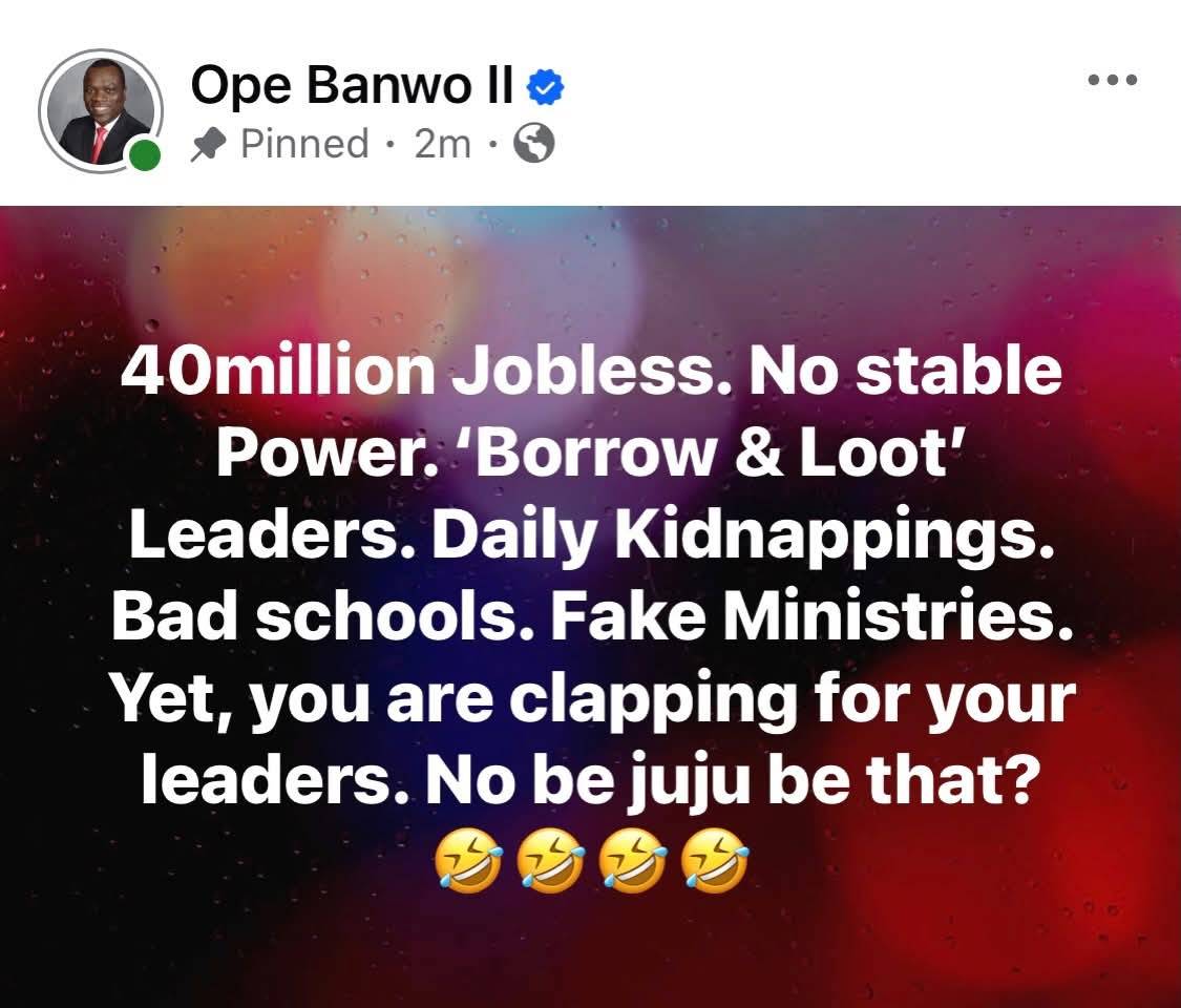 Greedy leaders, endless loans, rubber-stamp approvals, and no accountability.
Akpabio signs, Tinubu...