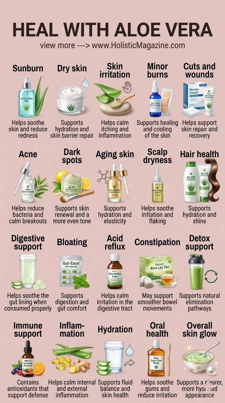 Here are TWENTY (20) amazing uses for Aloe Vera 🌿
Aloe vera, also known as sábila, is a powerful m...
