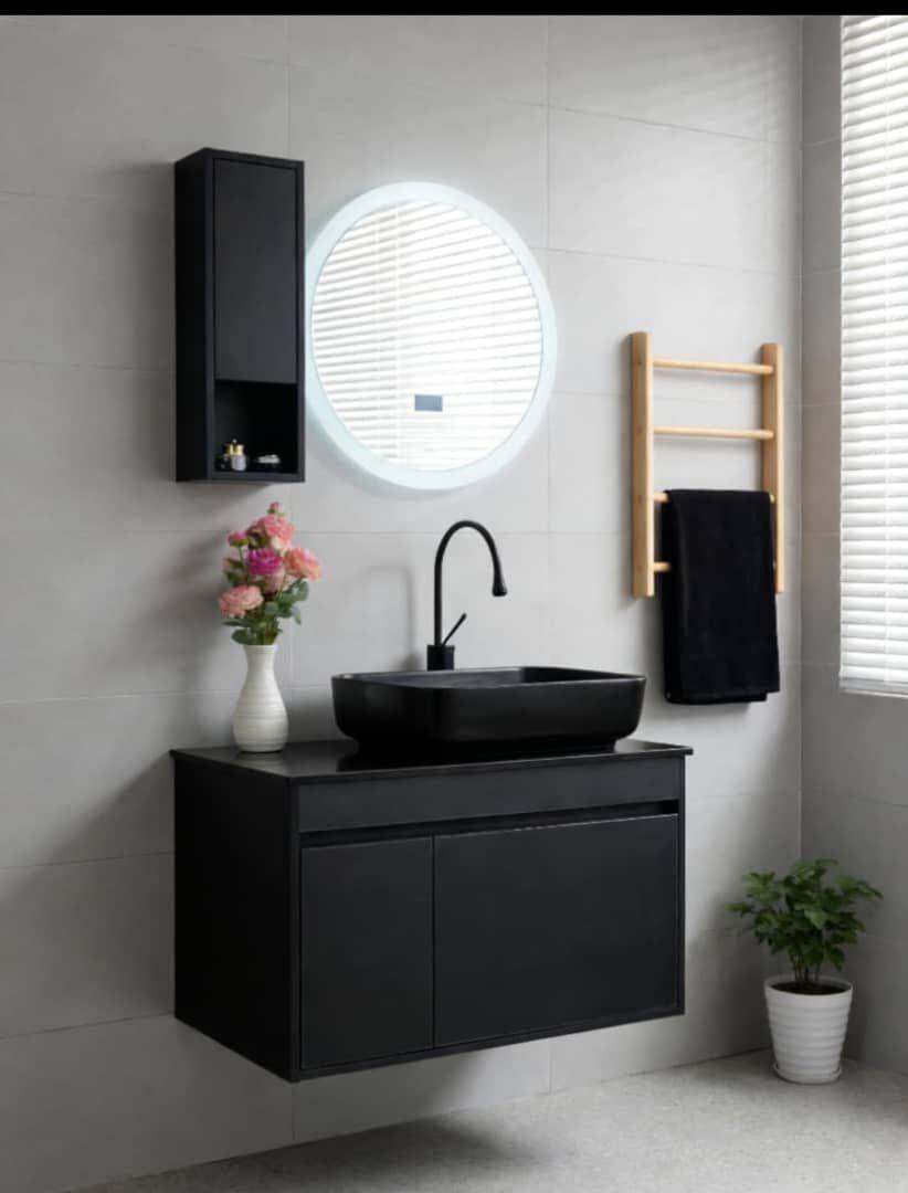 Premium bathroom cabinet set available in different colors.