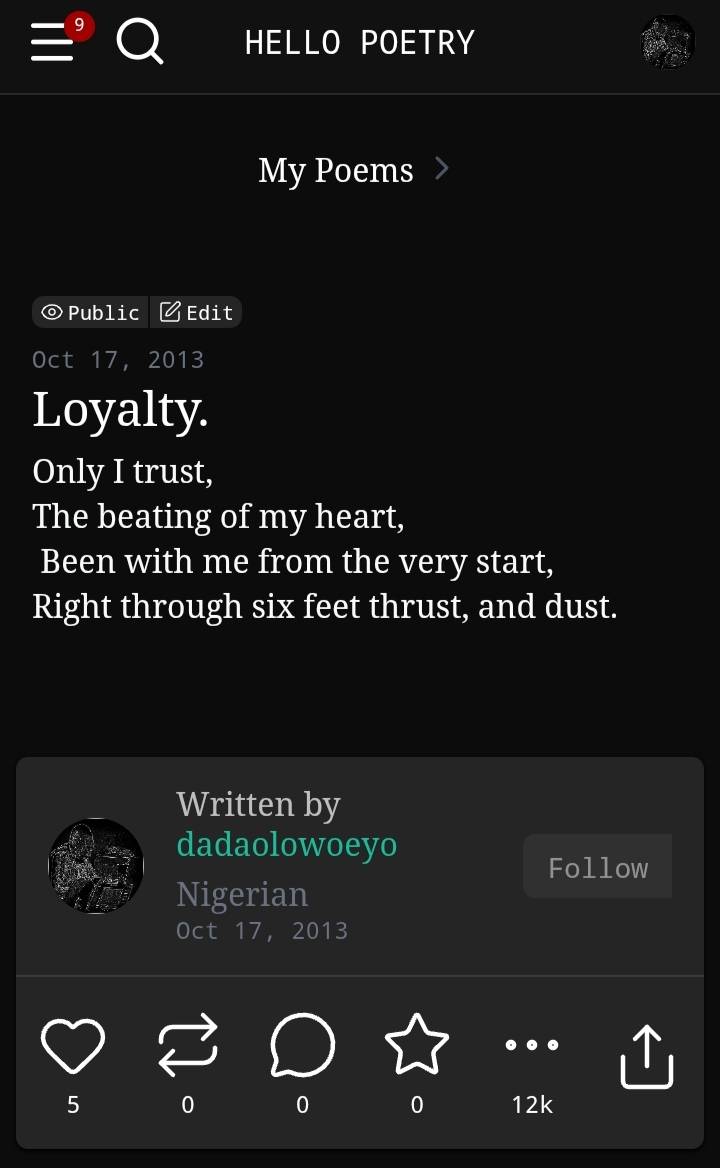 Loyalty.
