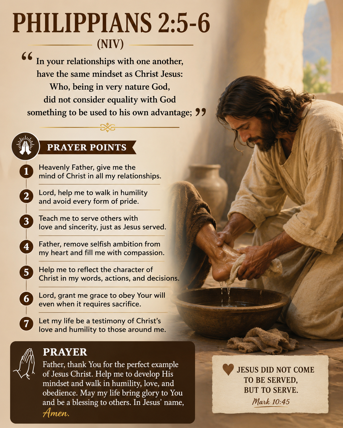 Reflection on Philippians 2:5–6 (NIV)
> “In your relationships with one another, have the same mind...