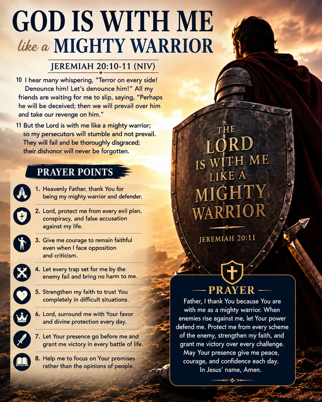 Reflection on Jeremiah 20:10–11
Jeremiah was facing intense opposition. People whispered against hi...