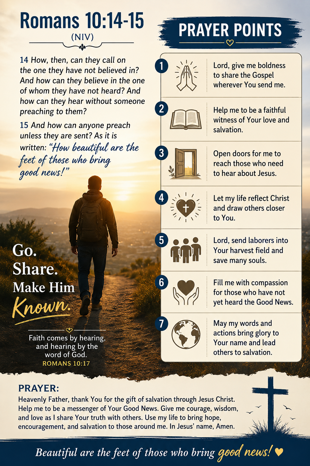 Reflection on Romans 10:14–15 (NIV)
"How, then, can they call on the one they have not believed in?...