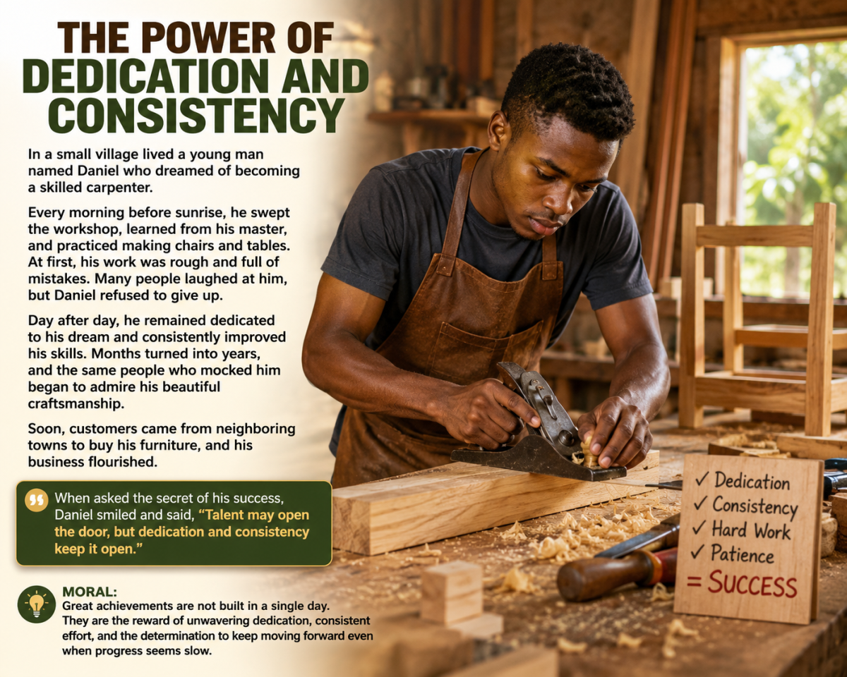 The Power of Dedication and Consistency
In a small village lived a young man named Daniel who dream...