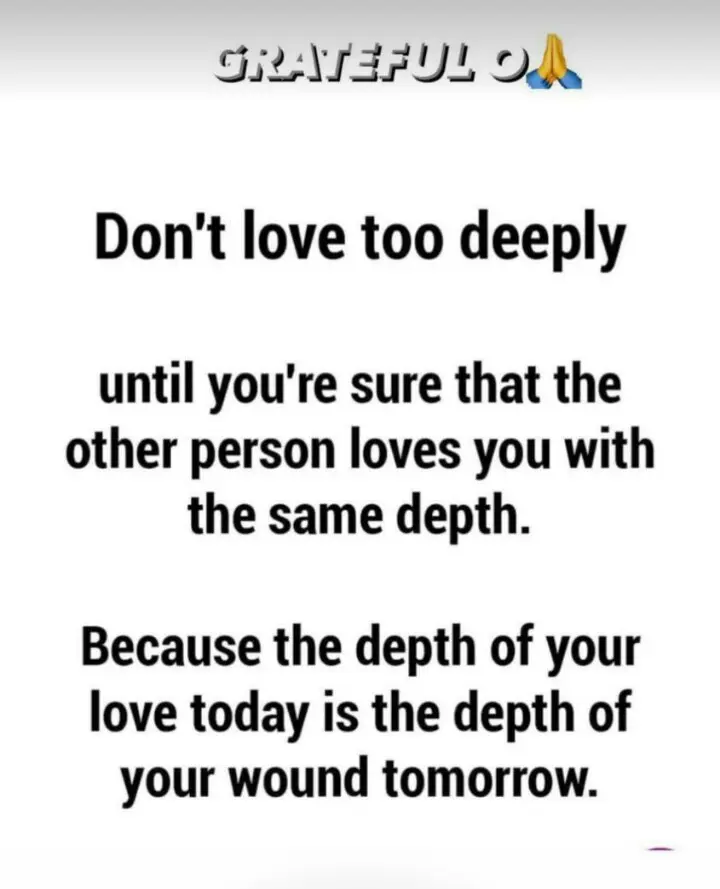 This is a reminder to protect your heart and wait for mutual love before giving your all. ๐