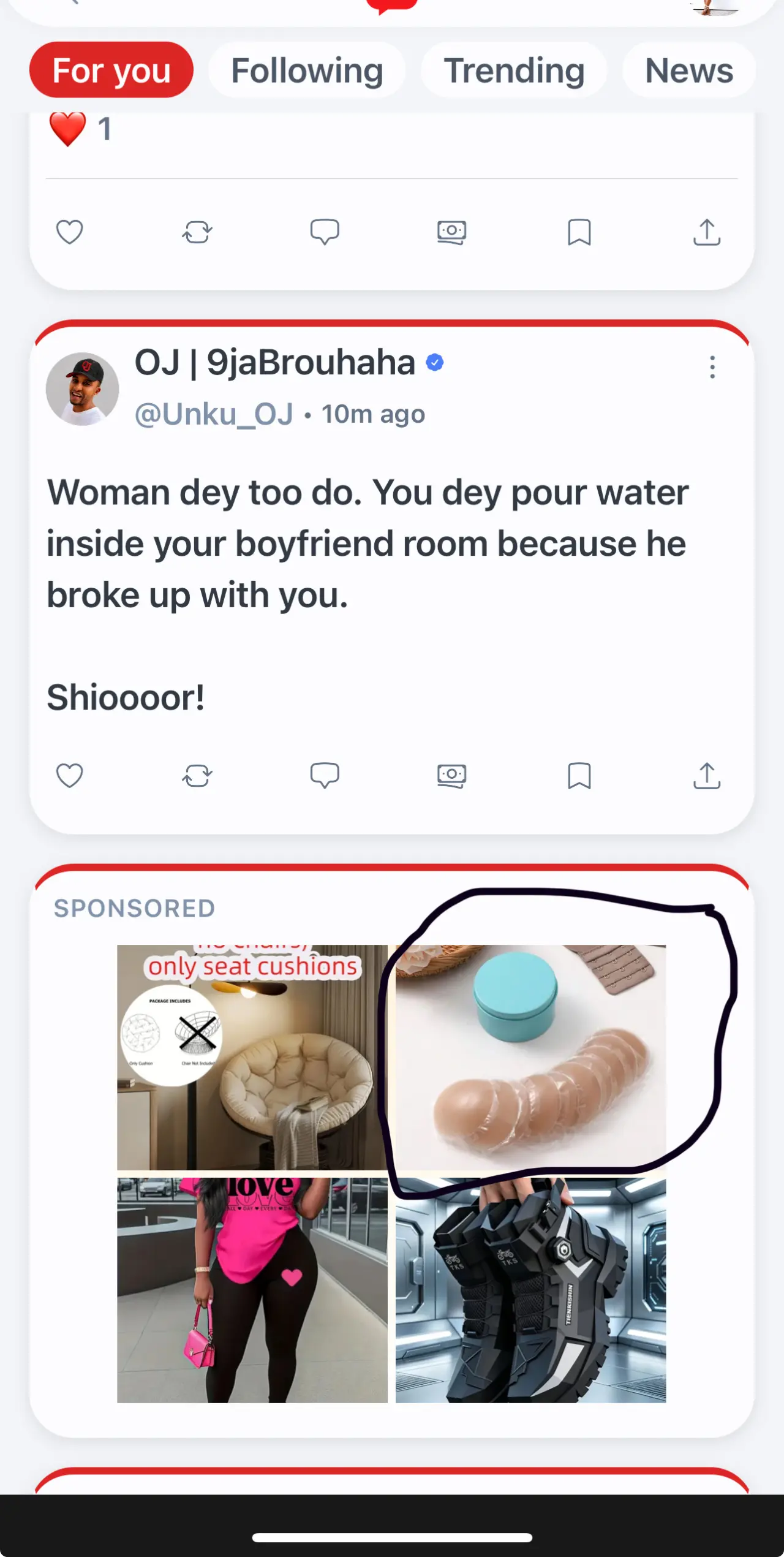 I’m always seeing this ads on Lekeelekee
That thing I circled, what do you think it is without tap...