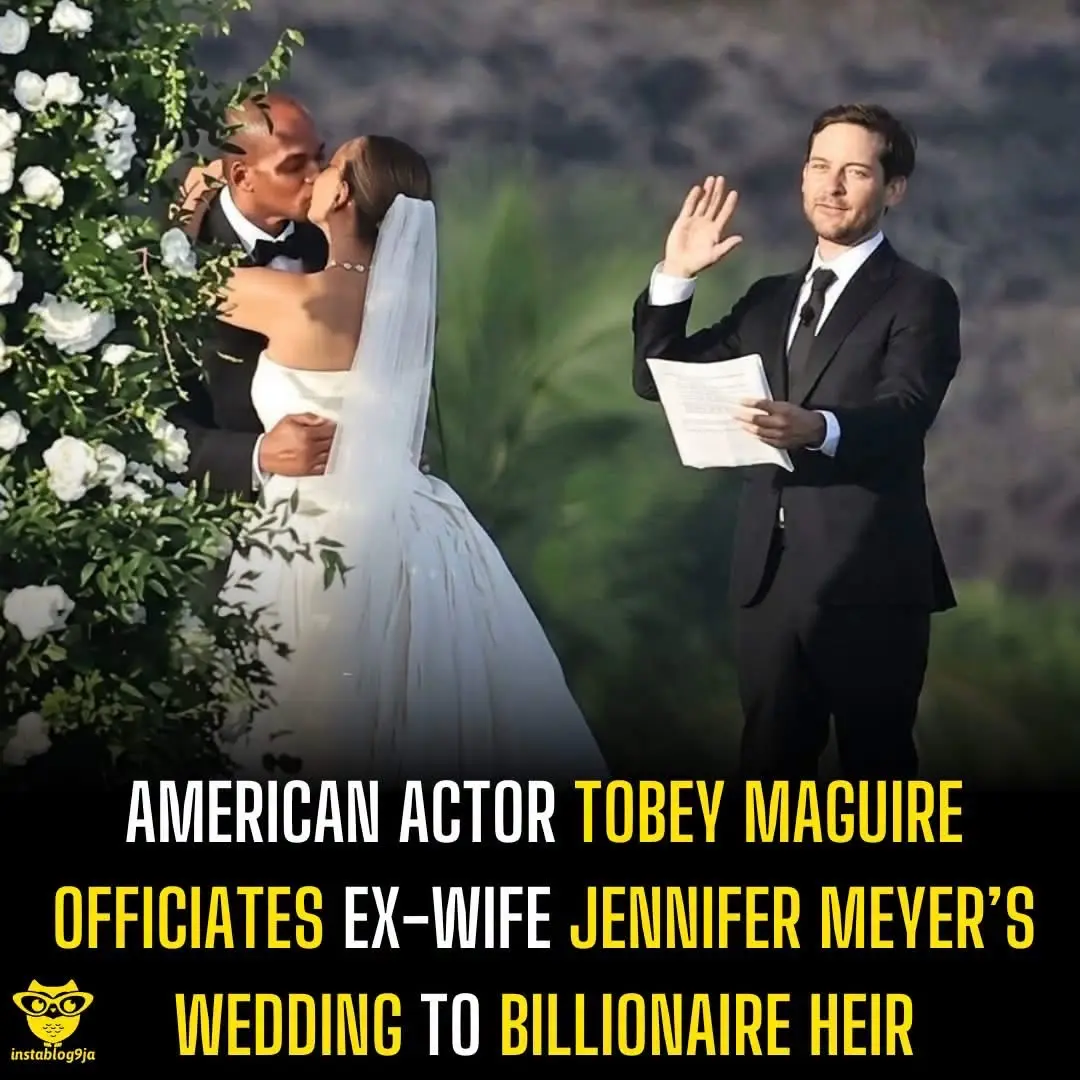 American Actor Tobey Maguire officiates ex-wife Jennifer Meyer’s wedding to billionaire heir
Americ...