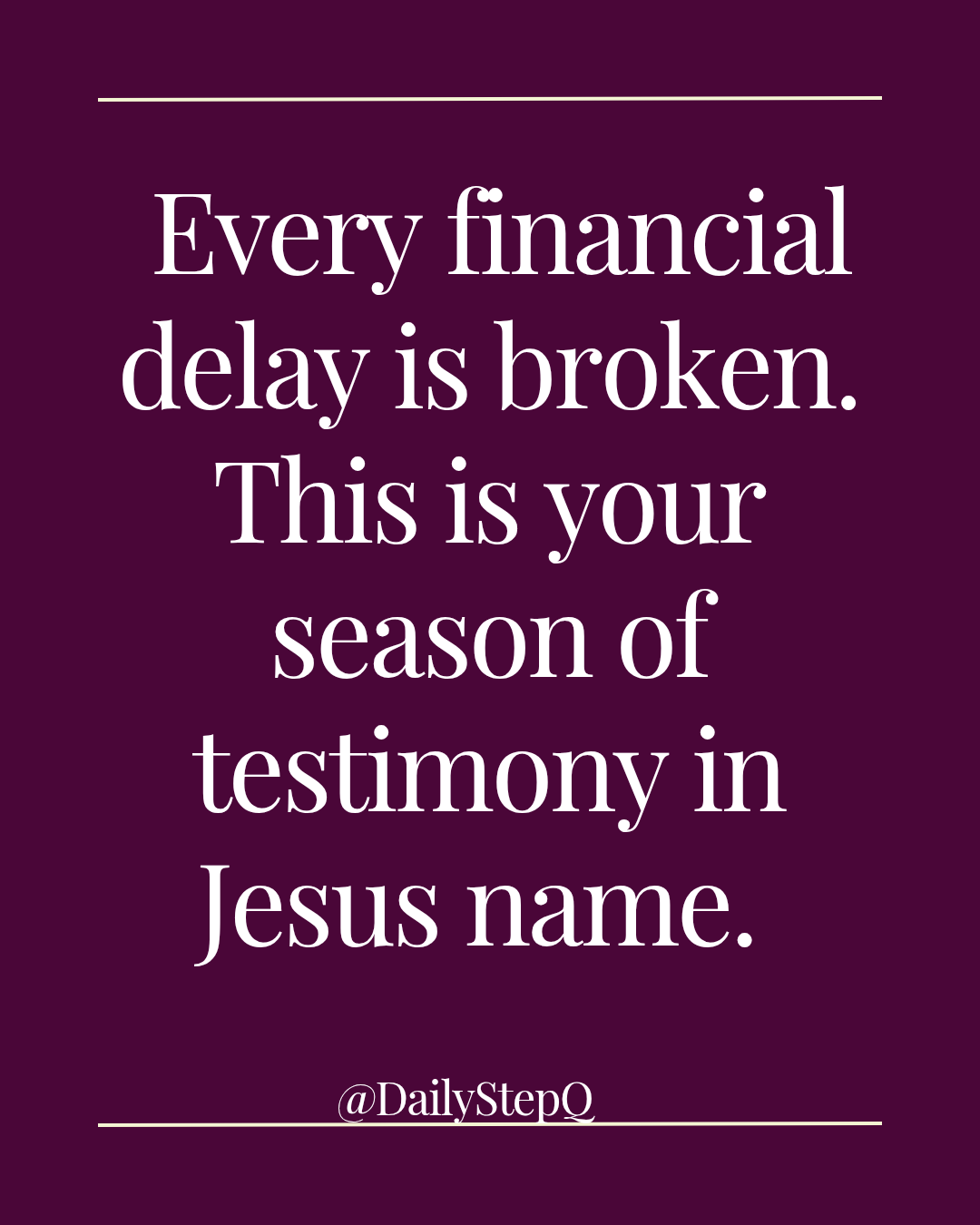 Every financial delay is broken. This is your season of testimony in Jesus name. Happy Sunday.