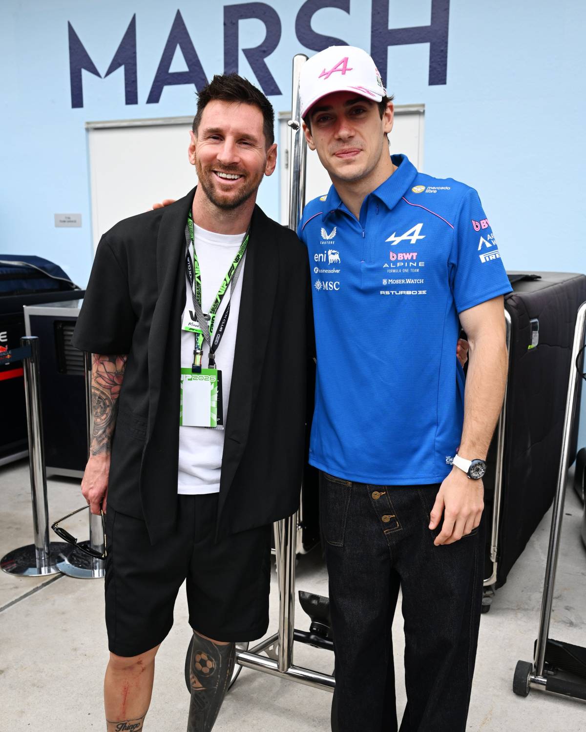 Lionel Messi supported his Argentine compatriot, #Formula1 driver Franco Colapinto, by attending the...