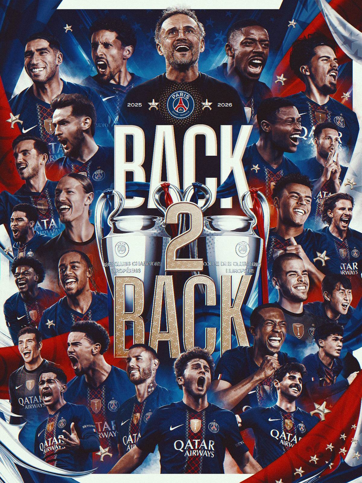 Back-to-back ππ
Your 2025/26 #ChampionsLeague winners: Paris Saint-Germain β€οΈπ
β½π Paris Sain...