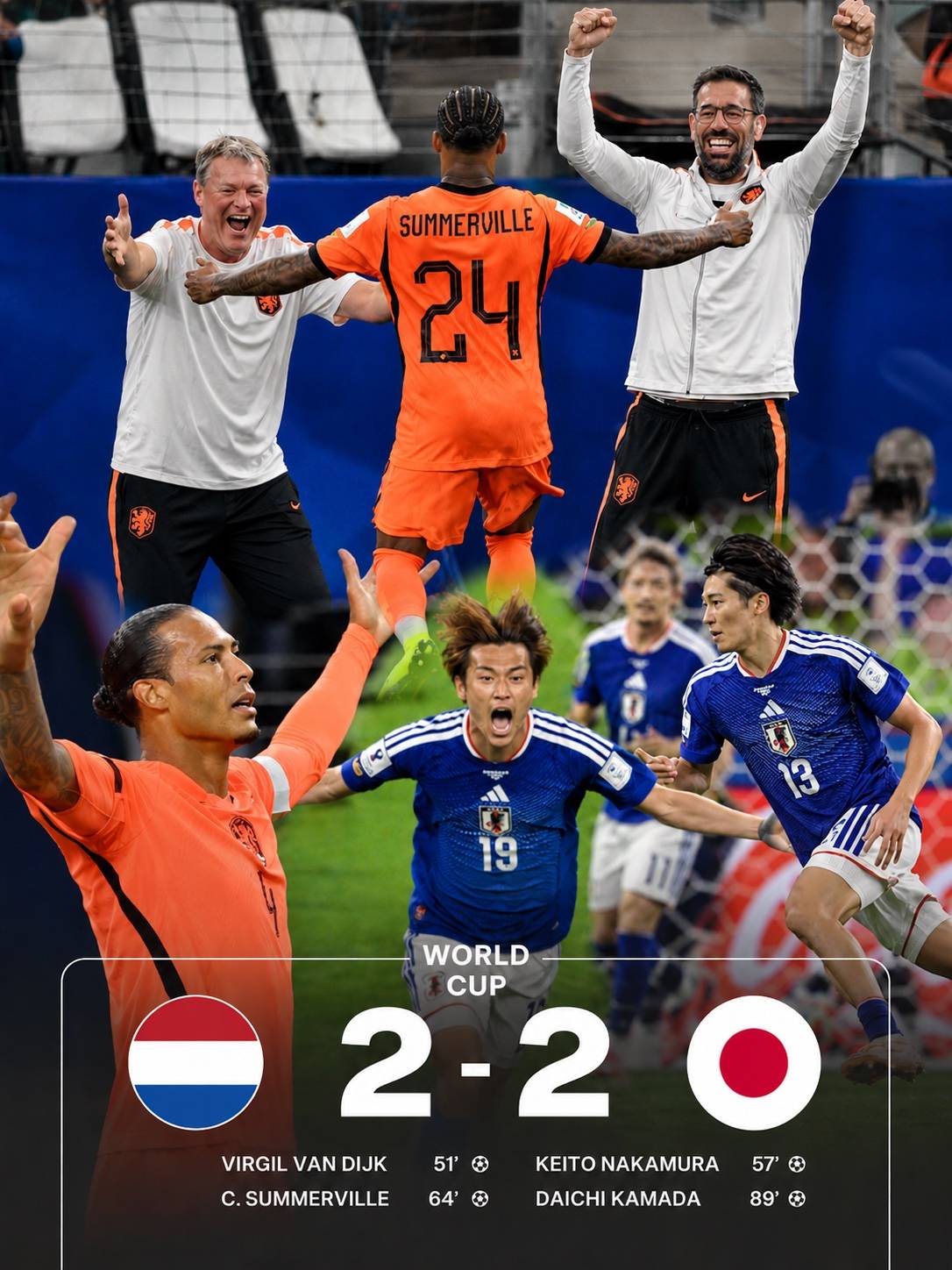 A goal every 10 minutes. What a thrilling match with FOUR goals in the second half! ๐ณ๐ฑ๐ค๐ฏ๐ต
Full-tim...