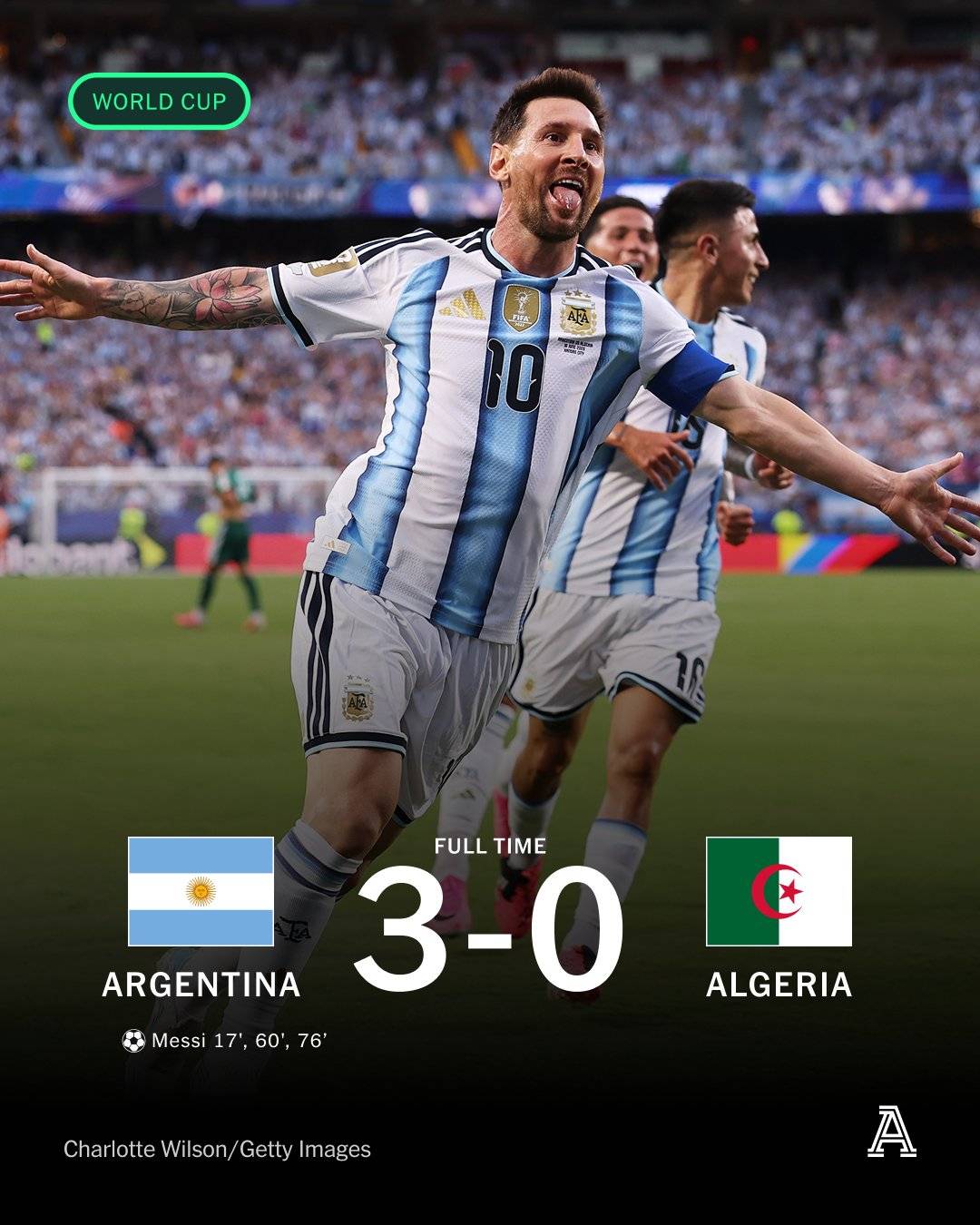 ⚽⚽⚽ Lionel Messi's first-ever World Cup HAT-TRICK, exactly 20 years after his first World Cup goa...