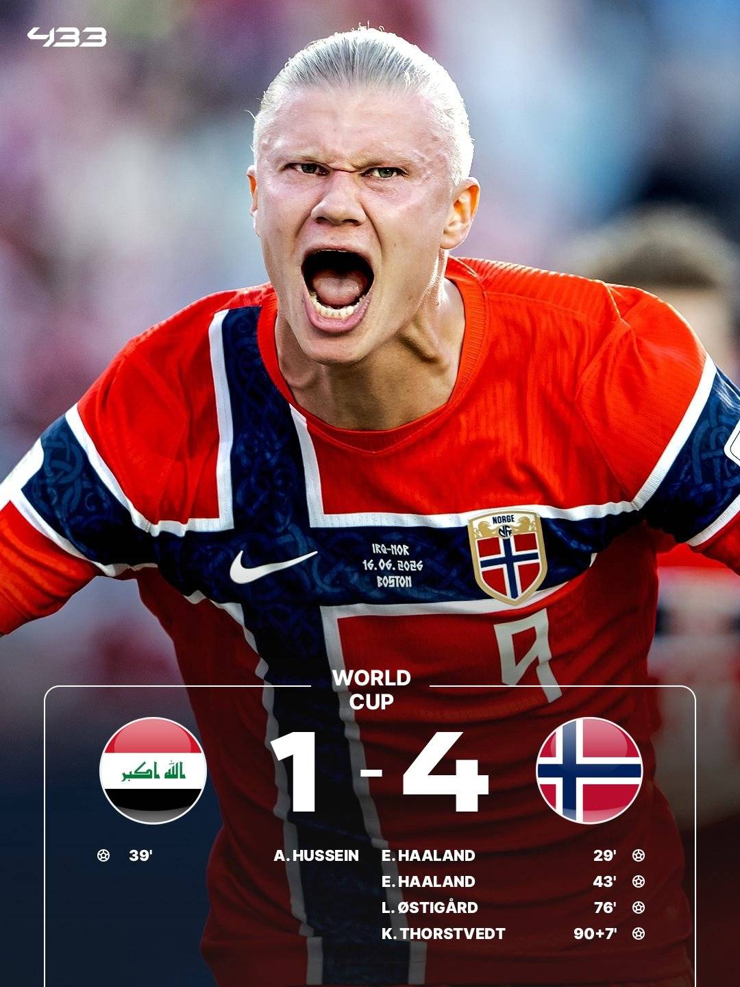For the first time in 28 years, Norway🇳🇴 have won a game at a World Cup.
⚽ A thumping header from...