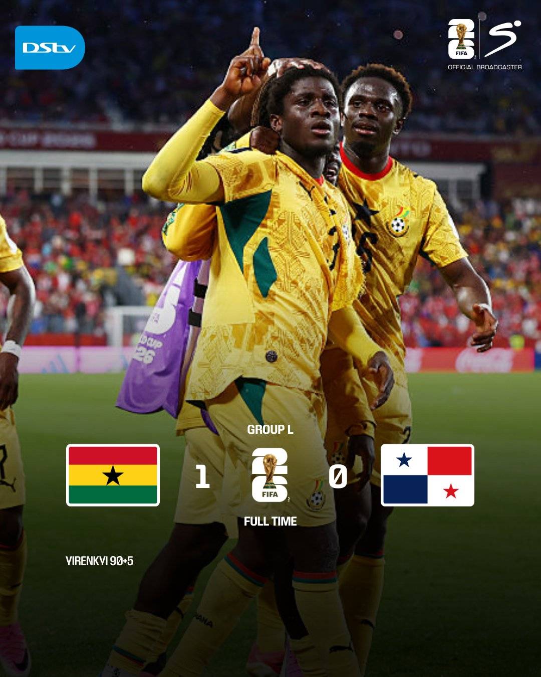 Africa's second victory of the #FIFAWorldCup2026 unlocked: Ghana's Black Stars secured their three p...