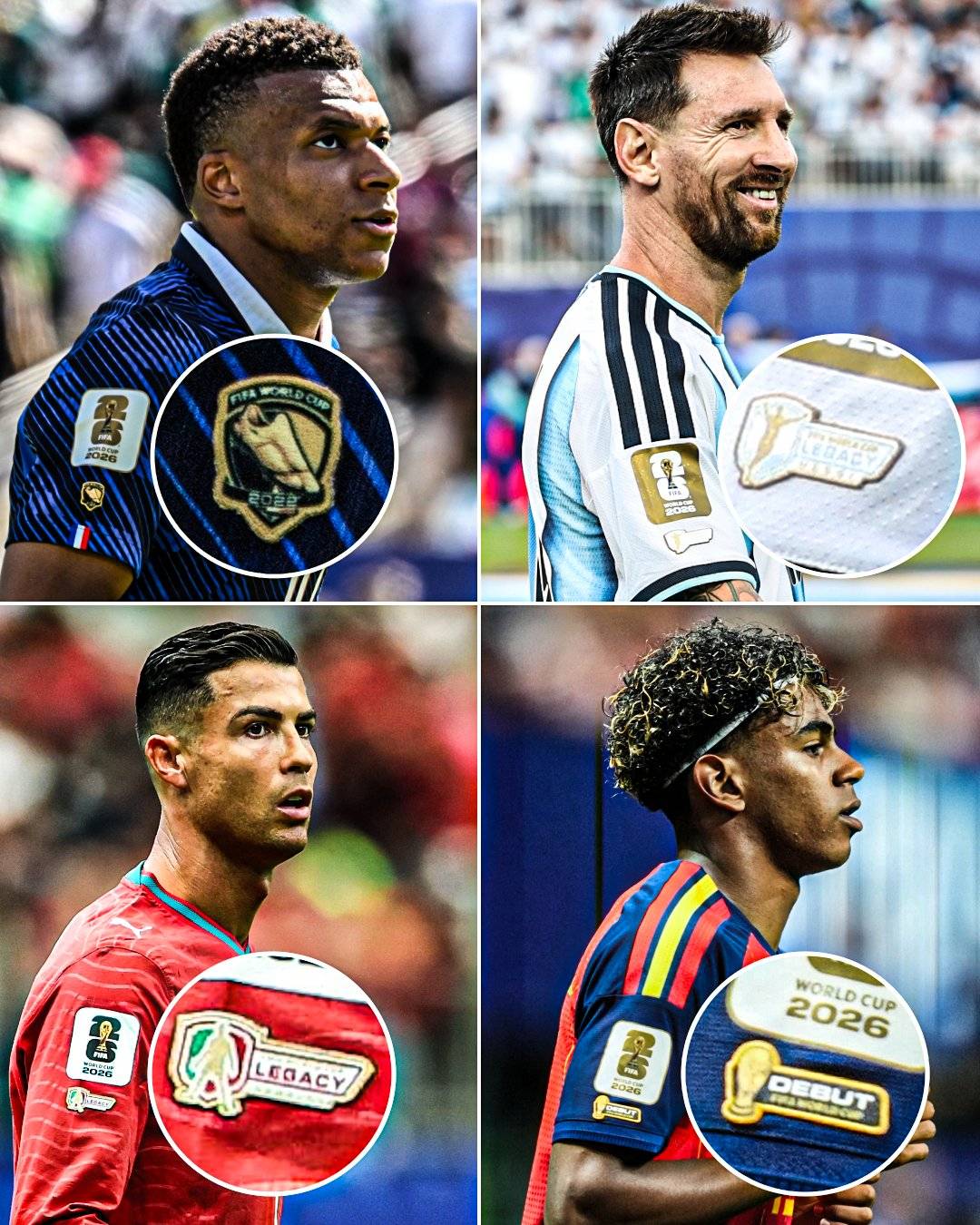 This #FIFAWC2026 has honored the legends of the sport with a special detail: Exclusive patches on th...