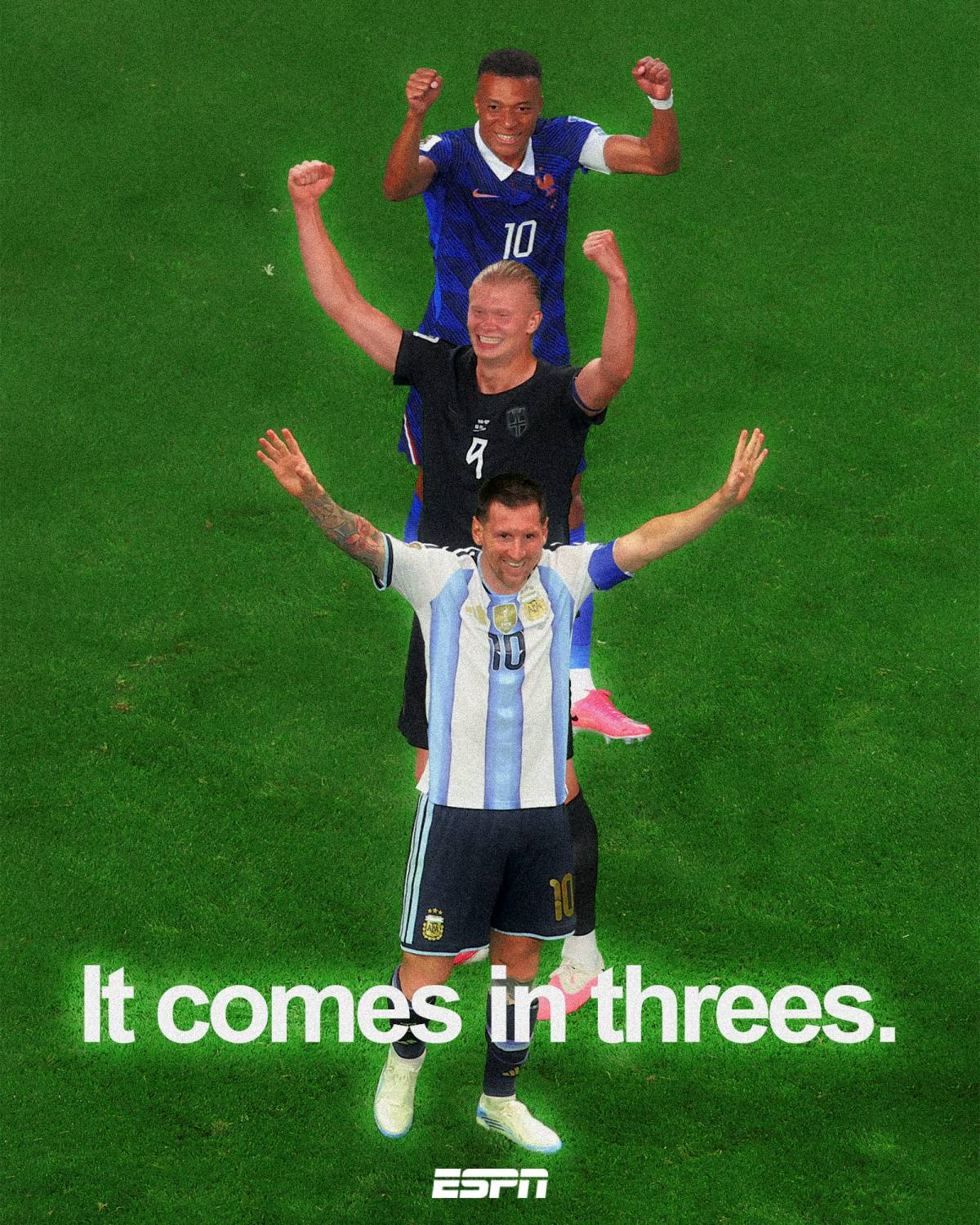 Lionel Messi, Kylian Mbappé and Erling Haaland are already in out of this world form at the #FIFAWC2...