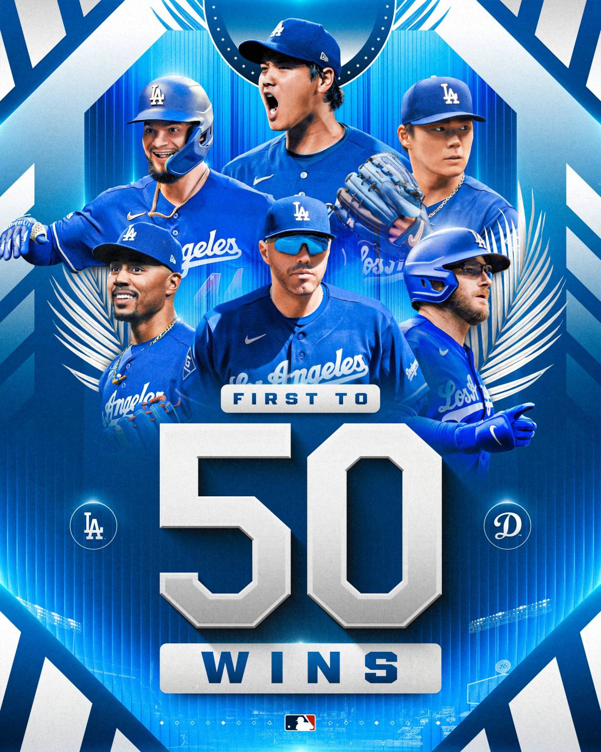 Halfway to a 100-win season π
The Los Angeles Dodgers are the first #MLB team to reach 50 wins in...