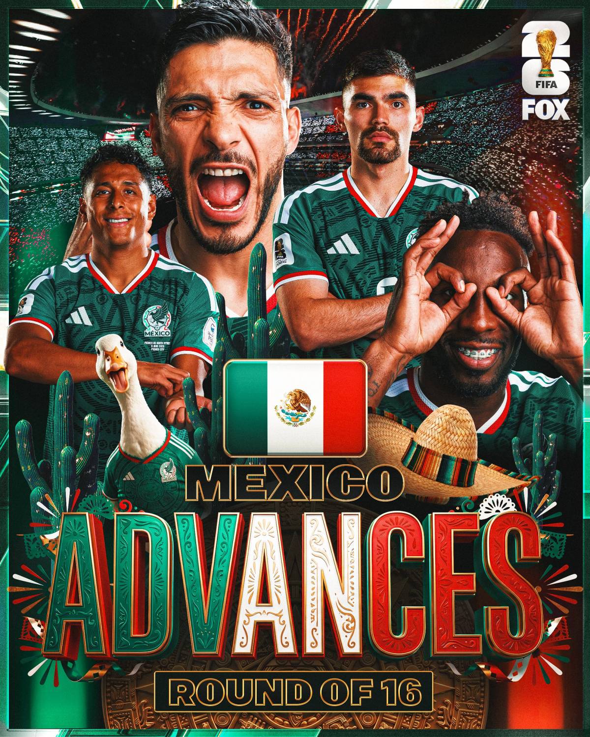 México just won their first World Cup knockout game since 1986, remaining unbeaten in 10 straight Wo...