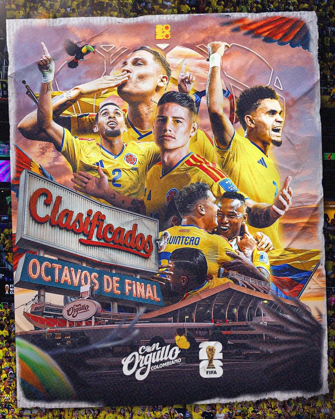 Colombia won against Ghana 1-0, achieving their first World Cup knockout stage victory in 12 years a...