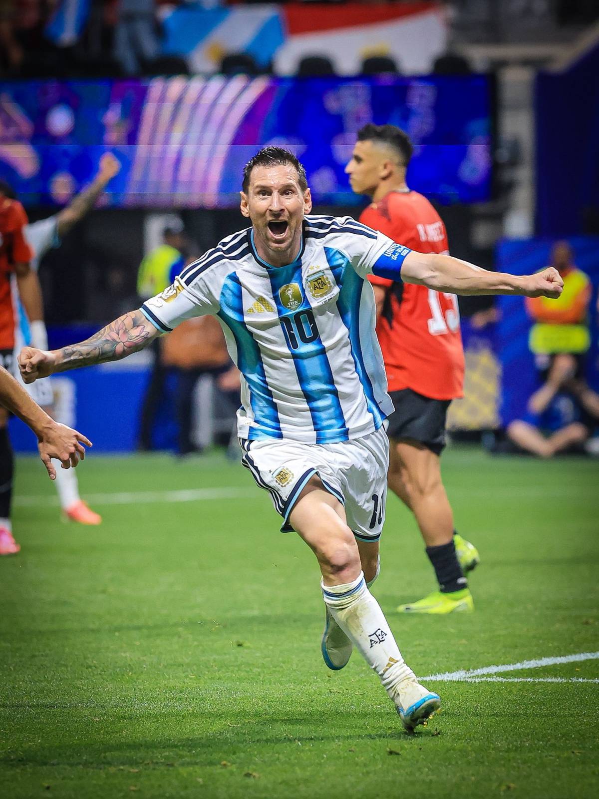 With 8 goals so far on this #FIFAWC2026 , Lionel Messi has now scored in nine successive World Cup m...