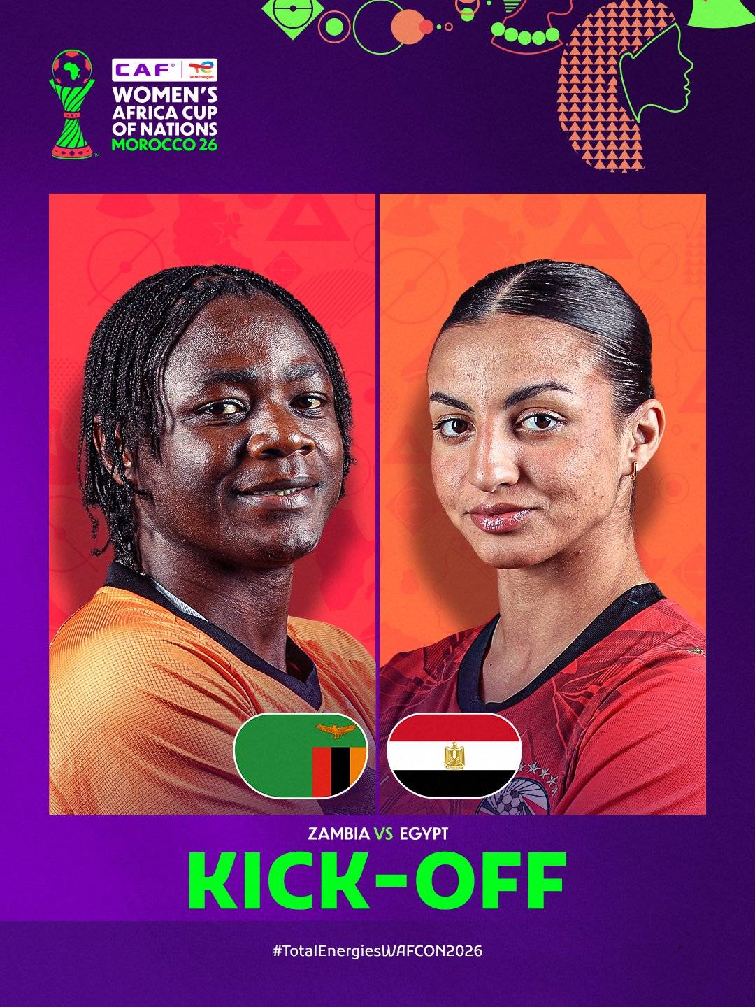 ⚽ #WAFCON: 🇿🇲 Zambia vs Egypt 🇪🇬
Following a painful decade long absence from continental football...