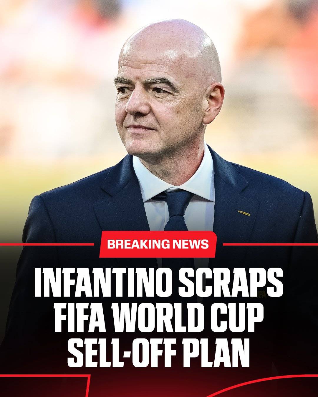 FIFA president Gianni Infantino has scrapped his proposal to sell stakes in the World Cup after wide...
