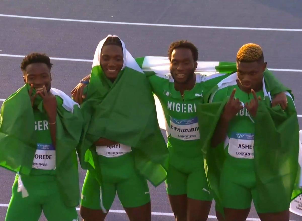 Team Nigeria🇳🇬 won bronze in the men's 4x100m at the Commonwealth Games in Glasgow.
The power quar...